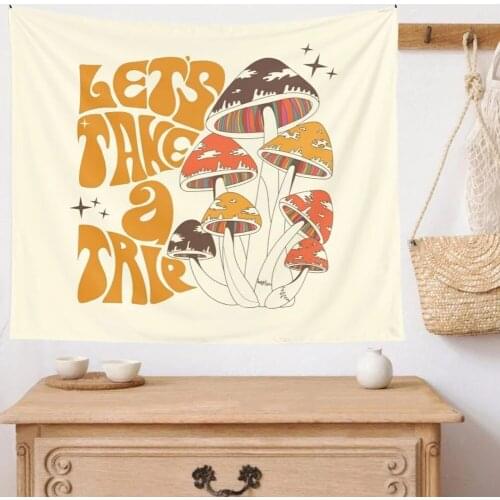 Mushroom Tapestry Wall Decor Girls Room Wall Hanging Yoga Beach Throw Carpet Hippie Home Decor Wall Tapestry Blanket Wandkleed