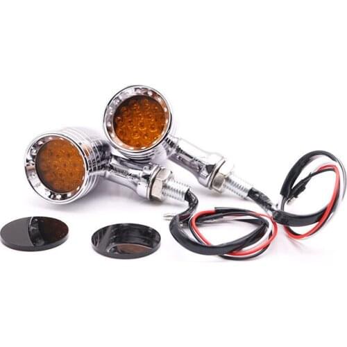 Chrome Bullet Turn Signal Light For Honda Kawasaki Suzuki Yamaha CB Retro