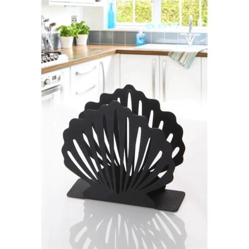 Quality Lux oyster design Napkin Holder Restaurant Hotel Table Storage Black Decor Kitchen Accessories Napkin Tissue Holder