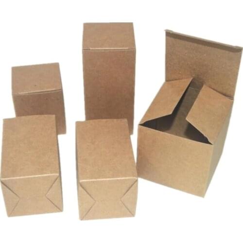 50pcs/lot 40 sizes in stock Kraft Paper Cardboard Box Square Gift Packaging Box For Candy/Cookie/Jewelry Stoarge Paper Box