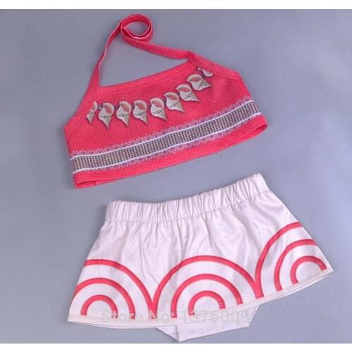 Toddler Baby Girls Moana Cosplay Swimwear Suit Kid Children Beachwear Bikini Cartoon Swimming Costume