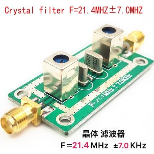 Quartz Crystal Filter SMA-KE 50Ω Bandpass Narrowband Filter 21.4MHz ±7.0KHz