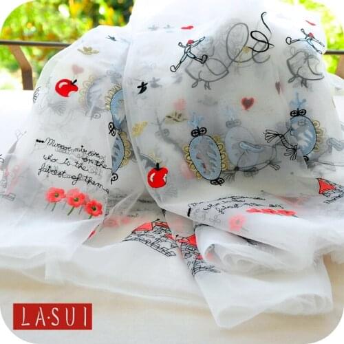 LASUI 2017 Fairy King prince princess Embroidery lace organza Fashion children skirt manual DIY Romantic classic good quality