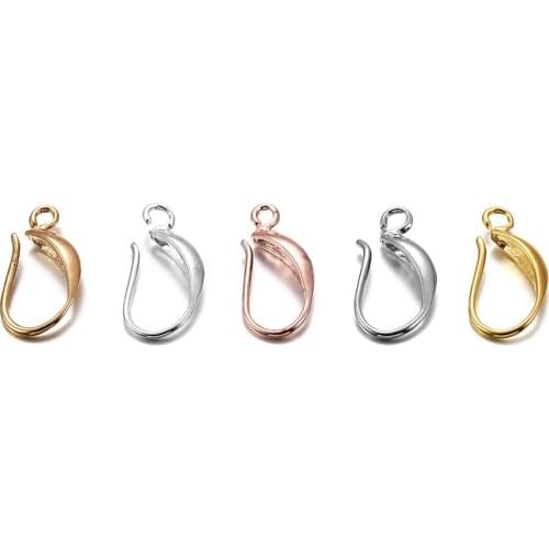12pcs/lot Brass French Earring Hook Wires Clasps Ear Wire Earrings Base Accessories For DIY Earrings Jewelry Making Findings
