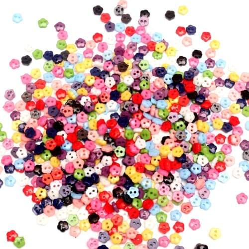 LF 200Pcs Mixed Flower Resin Sewing Button For Clothes Scrapbooking Decorative Needlework Botone Handicraft Diy Accessories