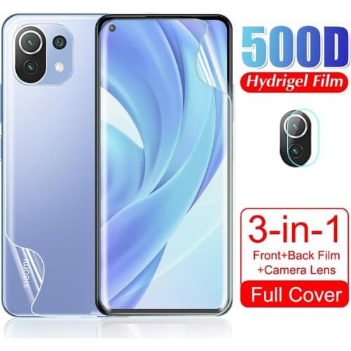 Frosted Matte Hydrogel Front Film Camera Lens Back Screen Protector For Xiaomi Mi 11 Lite Xaomi Xao Mi11 11Lite Film Not Glass