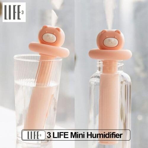 3 LIFE Mini Air Humidifier Portable Water Bottle USB Charging Leakproof Portable Humidifier Cute Sanlife