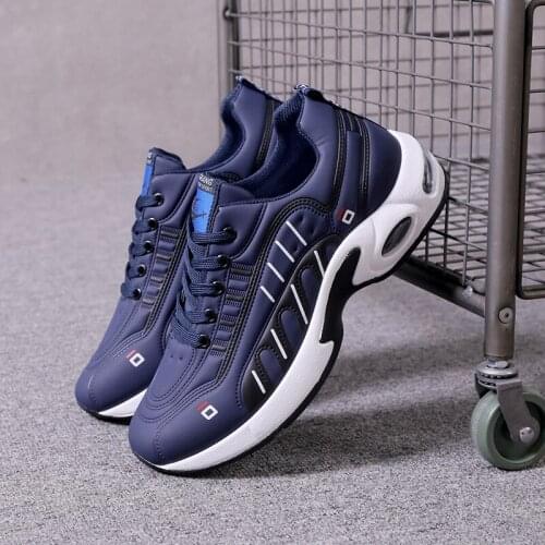 Mens shoes autumn and winter new leather mens sports casual shoes fashion wear-resistant shock-absorbing running shoes