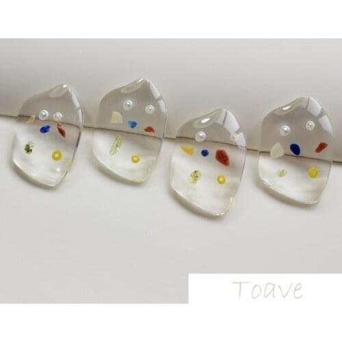 Irregular Special Shape Transparent Color Resin Patch DIY Dispensing Resin Hand Made Ear Stud Ear Stud