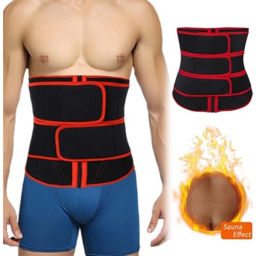 Neoprene Waist Trainer for Man Sweat Belt Workout Fitness Body Shaper Corset Slimming Tummy Control Girdles Shapewear Fajas