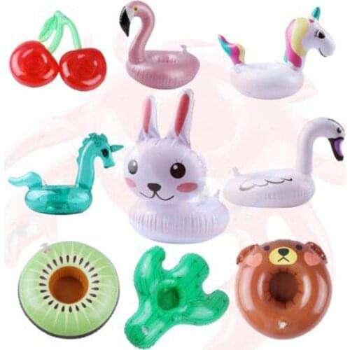 New Inflatable Cup Holder Table Bar Tray Swimming Pool Float Cup Drink Beer Holder Summer Swimming Party Toys Beach Coasters