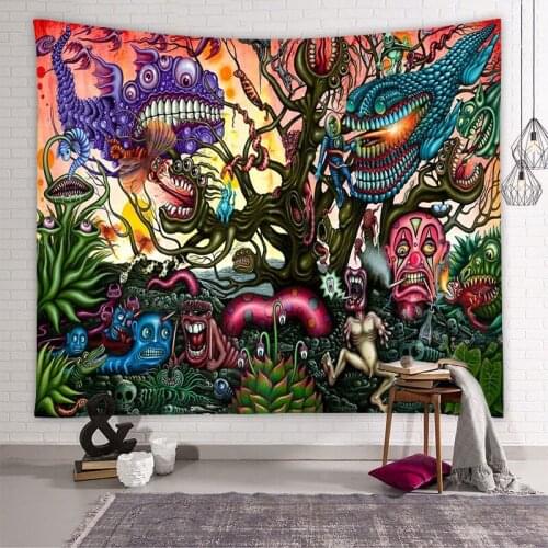 Psychedelic Tapestry Wall Colorful Bed Room Home Dorm Restaurant Decor Cloth Rectangle Abstract Art Fashion Household Tapiz