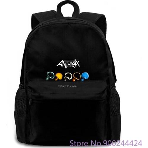 Anthrax Black Trash Metal Heavy Metal Band Cool Design 3D women men backpack laptop travel school adult student