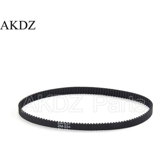 2MGT 2M 2GT Synchronous Timing belt Pitch length 234 width 6mm/9mm Teeth 117 Rubber closed