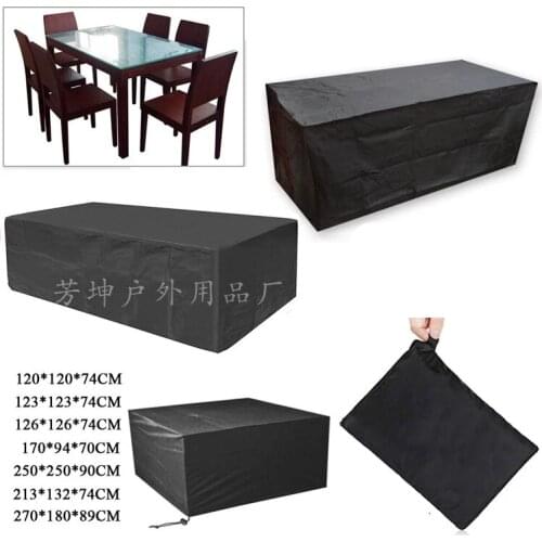 Waterproof cover 420d Oxford cloth black outdoor furniture cover garden dustproof and waterproof cover garden table cover