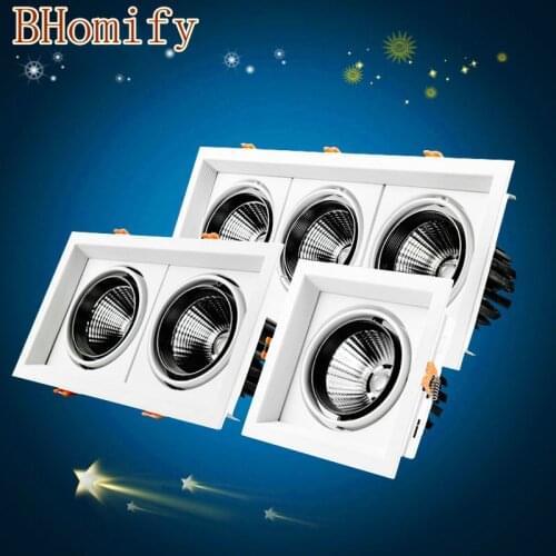 Recessed square Panel lights 10W 20W LED Downlight COB Dimmable AV220V 110V 85-265V LED Spot light Ceiling Lamp Indoor Lighting