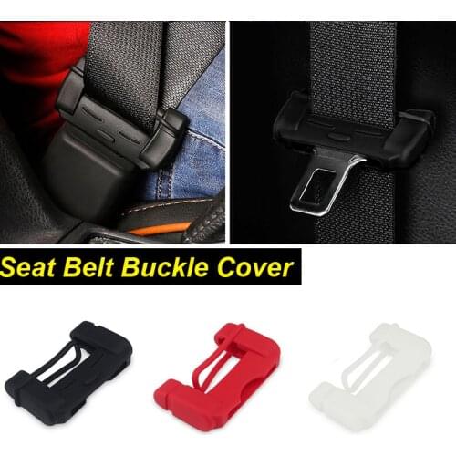 2x Car Seat Safety Belt Buckle Protector Cover For Peugeot 307 206 308 407 207 3008 406 208 508 301 2008 408 5008