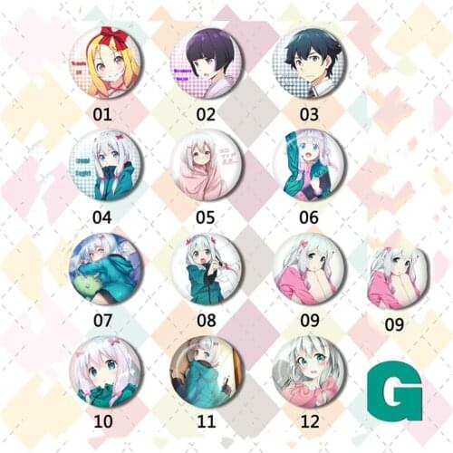 1pcs Anime Badge Eromanga Sensei Izumi Yamada Elf Senjyu Muramasa Masamune Badge Cute OTAKU Brooch Distintivo Divisa Anime Badge