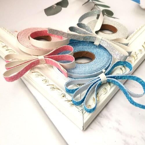 10mm 5Yards Paillette Ribbon Vintage Organza Diy Hair Bowknot Birthday Gift Wrapping Decoration Christmas Wedding Party Supplies