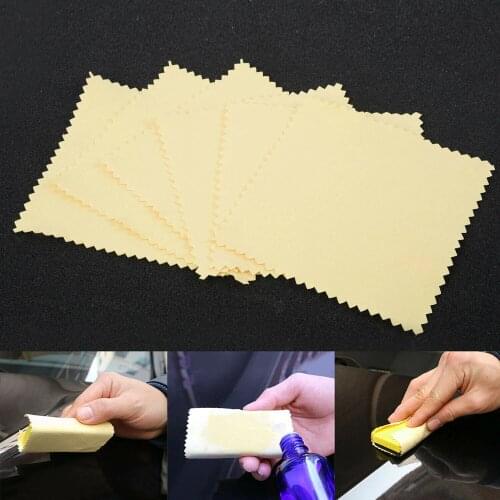 10pcs Square Nano Ceramic Car Glass Coating Lint-Free Cloth Microfiber Cleaning Cloths Smooth Soft 14*14cm