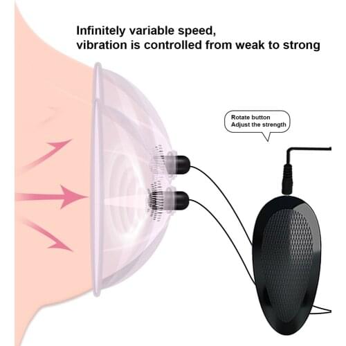 10 Speeds Big Breast Vibrator for Women Sucking Nipple Stimulation Suction Massage Sucker Rotating Vibration Erotic Products