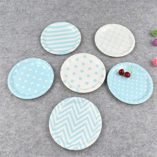 100/set Food Environmental Disposable Tableware Paper Plate cake Snacks Plate Dish Disposable Kitchenware