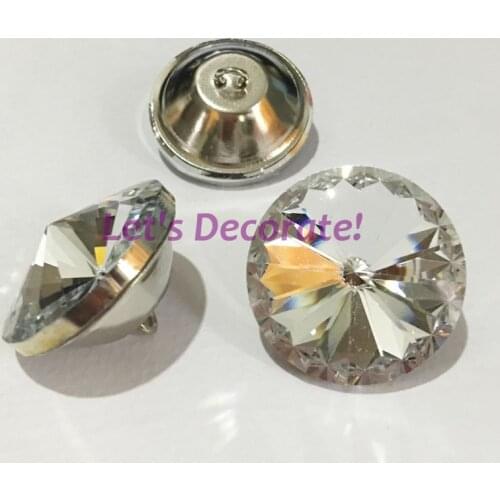 200PCS/LOT 25MM Satellite Crystal Glass Buttons For Sofa Industry Or Other Decoration Fileds