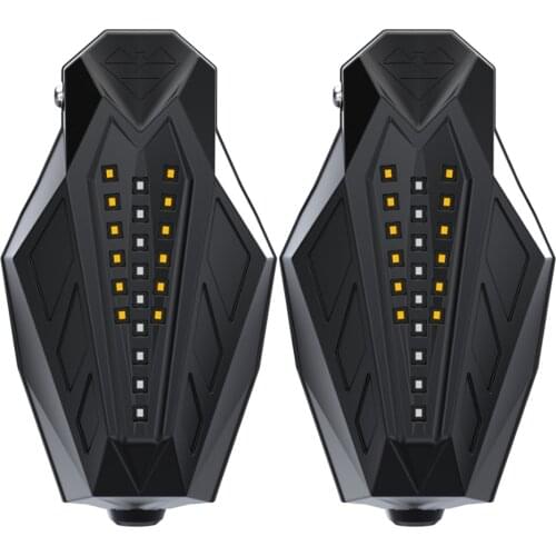 2x 7/8 inch Handlebar Hand Brush Guards Universal Motorcycle Handguards with LED Signal Light Handlebar Hand Brush Guards