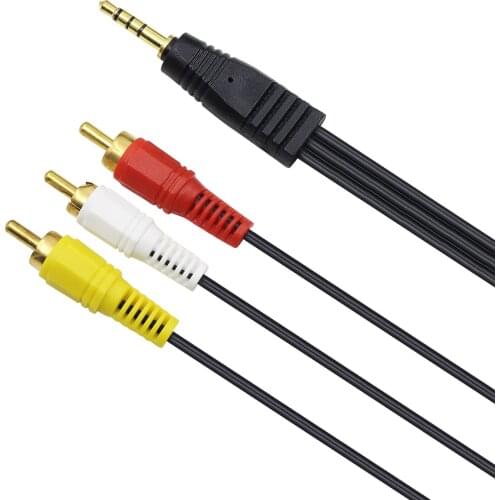 3.5mm To 3RCA AV AUDIO VIDEO TV Cable Cord For MXQ Q7 CS918 MX3 MX KODI TV Box