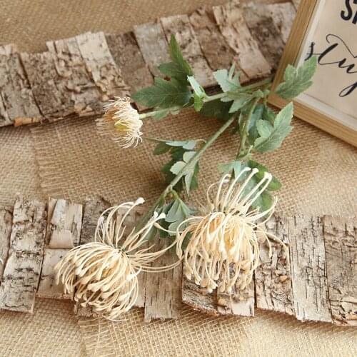 3-Head needle pad flower crab claw chrysanthemum sea urchin paste simulation flower wedding home decoration artificial flower