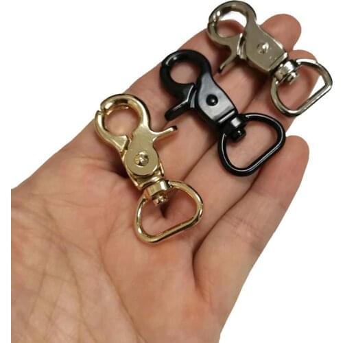 30pcs Nickle/Black/Gold Trigger Metal Swivel Clips Snap Hook16mm Alloy Swivel Clasps DIY Dog Cat Leashes Bags Straps Accessories