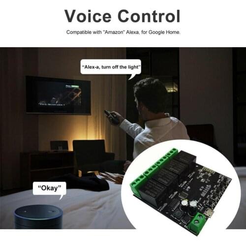 4CH Wifi Switch Tuya Smart Life Remote Control Wireless Gang Smart DIY 4 for Google DIY Control Voice Modul Alexa With Switch N6
