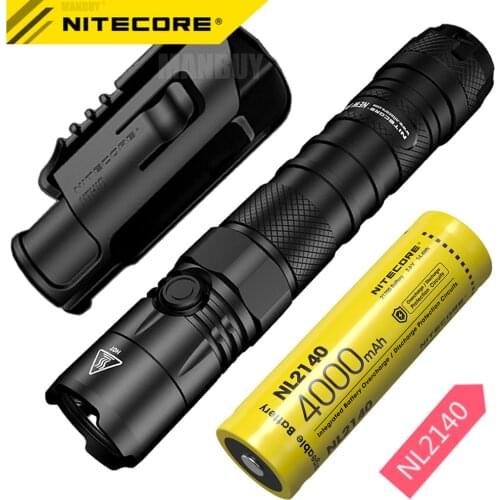 Free Shipping Nitecore New P12 Flashlight +21700 Rechargeable Battery 4000mAh 1200 Lumens CREE XP-L HD V6 LED Quick Holster NH10