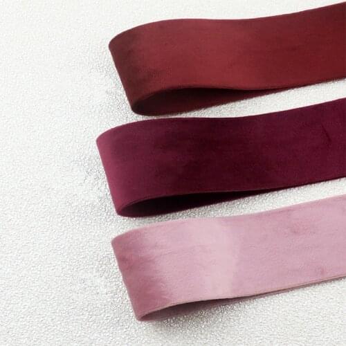 Sisi Crafts 17colors Solid Layering Velour Fabric Tape 16 25mm Velvet Ribbon 50mm Trim DIY Garment Hair Bow Tie Collar Accessory