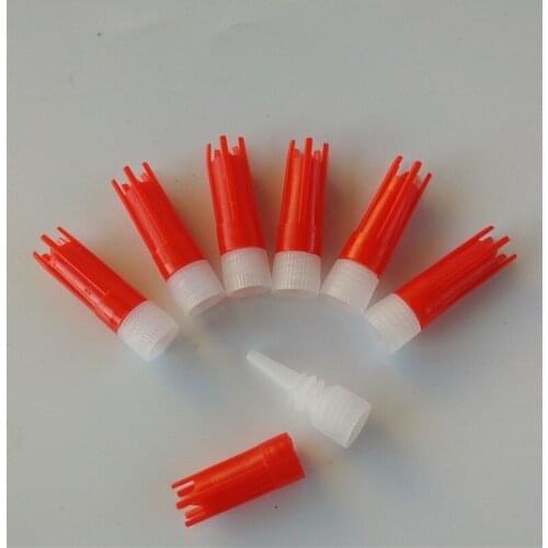Free shipping 100pcs Small nozzle plastic head for 3ml fill drill stick paste drilling glue 3ml Gift small glue