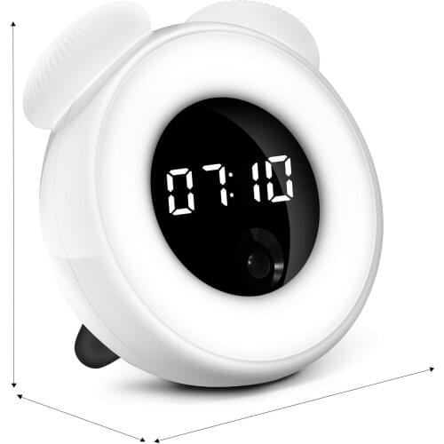 Alarm Clock for Kids Teenage Women Sleeping,Body Recognition Electric Digital Clock,Smart LED Waken up Bedside