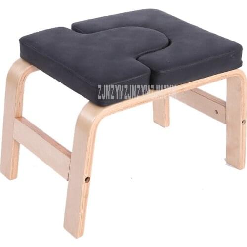 Wood Wooden Yoga Inverted Handstand Bench Yoga Assistance Auxiliary Training Handstand Chair Home Household Mini Fitness Bench