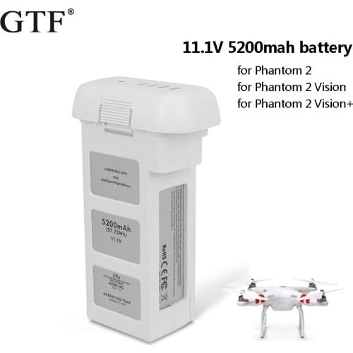 GTF 11.1V 5200mAh Battery For DJI Phantom 2 Intelligent Flight Battery Drone Accessories For DJI Phantom 2 Vision+ Quadcopter