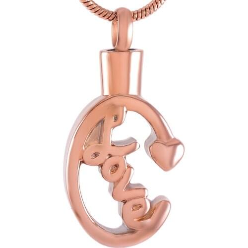 IJD9538 Forever Love Heart Necklace For Ash Stainless Steel Memorial Urn Pendant Holder Cremation Keepsake Jewelry