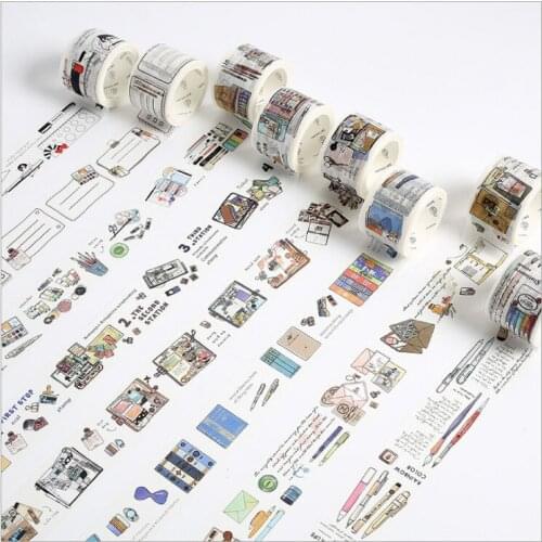 Vintage Stationery series learning tool hand account decoration washi Tape DIY planner Diary scrapbooking masking tape Escolar