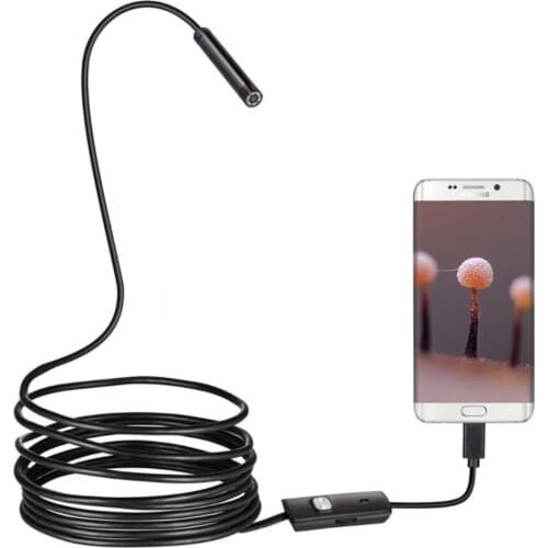 8mm Endoscope Camera 1280*720P HD USB Inspection Camera Waterproof 6 LED Endoscopic Inspection for Android Smart Mobile Phone
