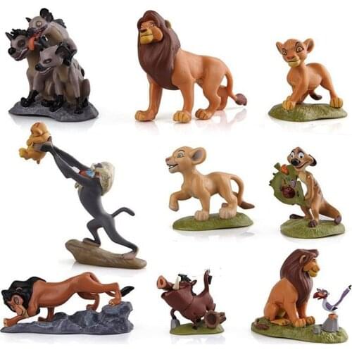 The Lion King PVC Toys Simba Mufasa Scar PUMBAA Model Cartoon Movie anime Cake decoration doll Toys Hand do Furnishing articles