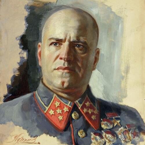 TOP GOOD PRINT ART painting World War II General Portrait of a Soviet Russian General Georgy Zhukov PRINT oil painting on canvas