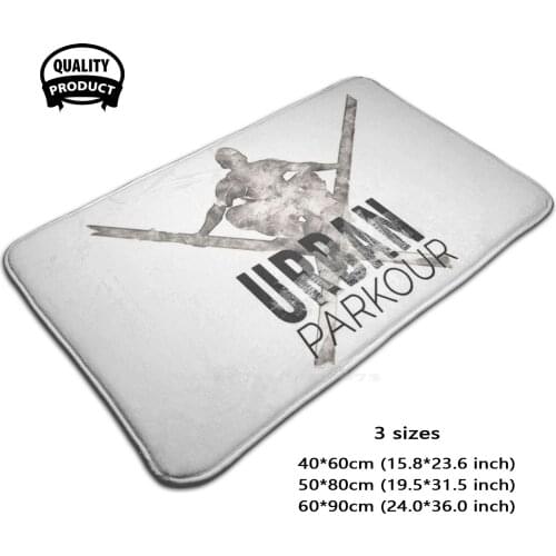 Parkour Urban Soft House Family Anti-Slip Mat Rug Carpet Parkour Urban Shadow Black And White Parkour Traceur