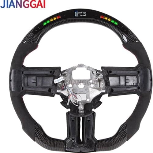 Fit For Mustang Steering Wheel Alcantara LED Shift Car Steering Wheel 2012-2014 Model
