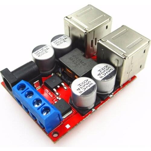 10pcs 8V-35V Turn 5V 8A Four USB Output Power Step-down Module For Android Apple Mobile Phone Charger