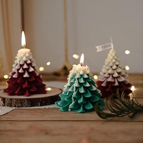 Christmas Tree Candle Aromatherapy Scented Wax Home Decoration Pine Tree Ornaments Creative Candle Bougie Wax Candle Party Gift