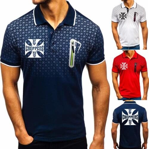 Casual Mens polo shirt West Coast choppers Summer Fashion short sleeve High Quality Cotton Mens short sleeve