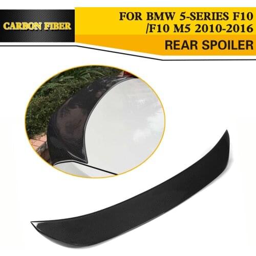 Trunk Spoiler For BMW 5 Series F10 2010 - 2013 Carbon Fiber Rear Wings Car Boot Lip Spoiler