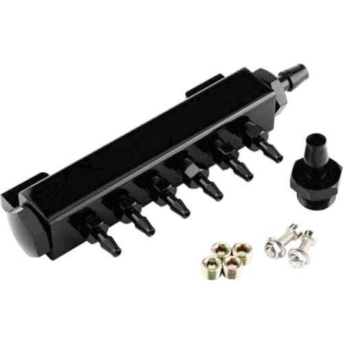 Turbo Wastegate Vacuum Intake 1/8 Npt 6 Port Vacuum Manifold Universal Black